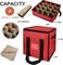 Christmas Ornament Storage Box with Dividers, Christmas Balls Storage Containers with Zipper & 4 Removable Trays - Holds Up to 64 Balls - 600D Oxford Christmas Decoration Storage Organizer, Red